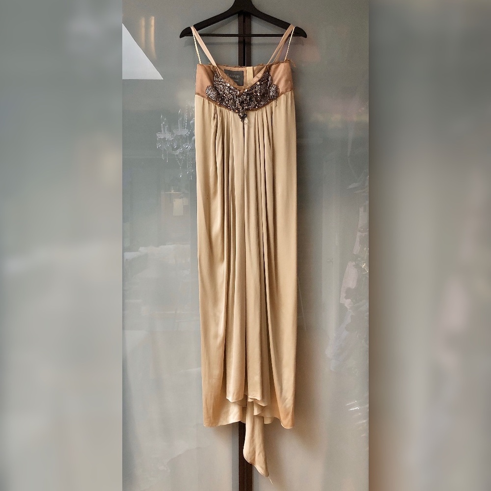 LANVIN Stunning Silk Jewel Dress sz36FR / XS - Picture 3 of 7
